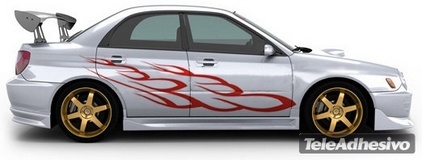 Adesivi per Auto e Moto: Kit Flaming 27 2
