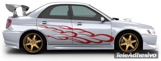 Adesivi per Auto e Moto: Kit Flaming 28