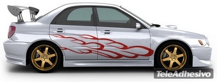 Adesivi per Auto e Moto: Kit Flaming 28 2