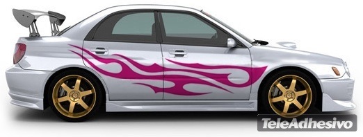 Adesivi per Auto e Moto: Kit Flaming 29