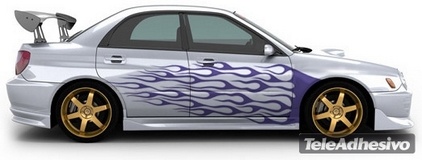 Adesivi per Auto e Moto: Kit Flaming 30 2