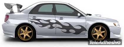 Adesivi per Auto e Moto: Kit Flaming 32 2