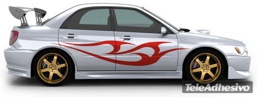 Adesivi per Auto e Moto: Kit Flaming 33