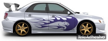 Adesivi per Auto e Moto: Kit Flaming 36 2