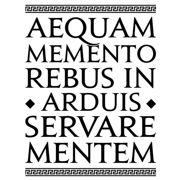 Adesivi Murali: Aequam Memento Rebus