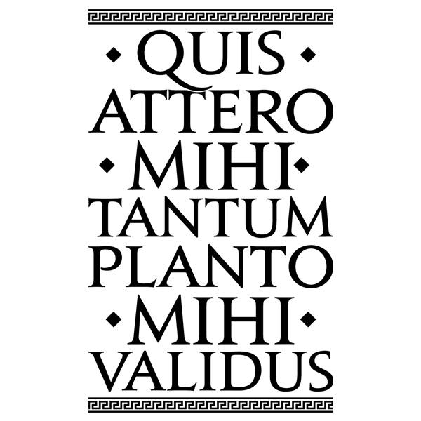 Adesivi Murali: Quis attero mihi tantum planto mihi validus