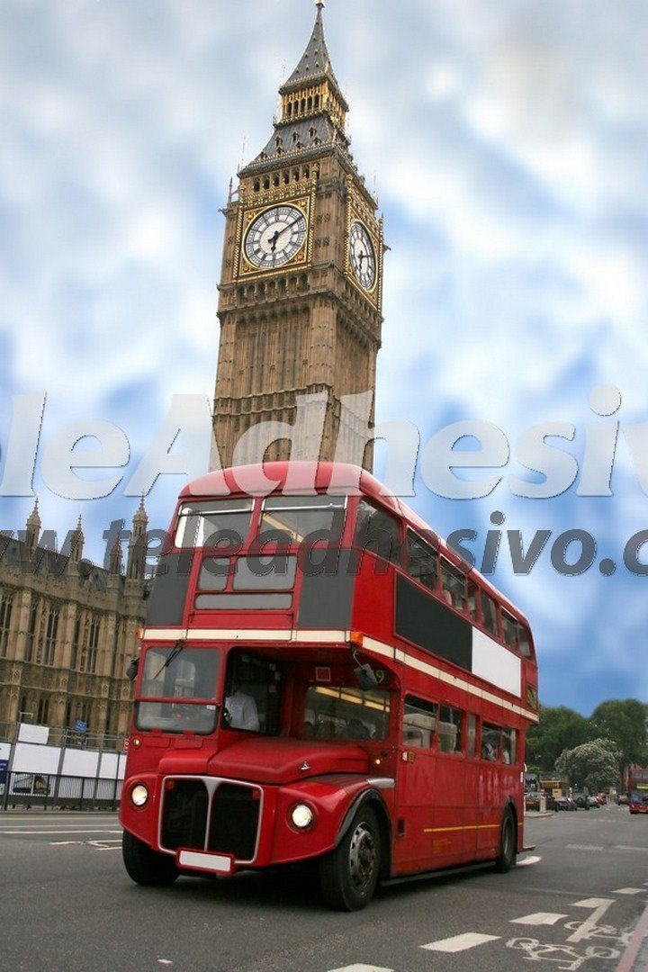 Fotomurali : Big Ben e autobus britannico