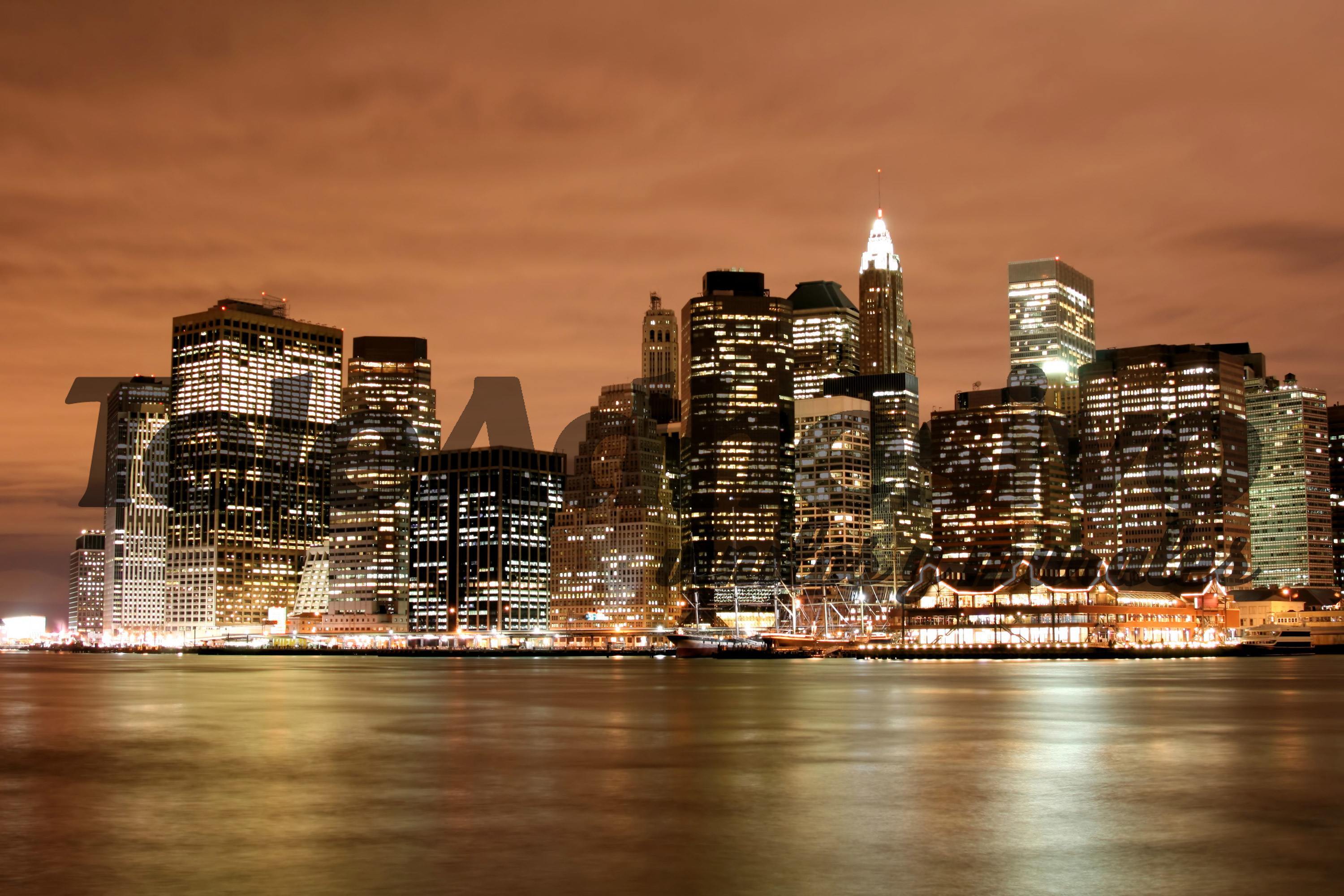 Fotomurali : Skyline di New York di notte
