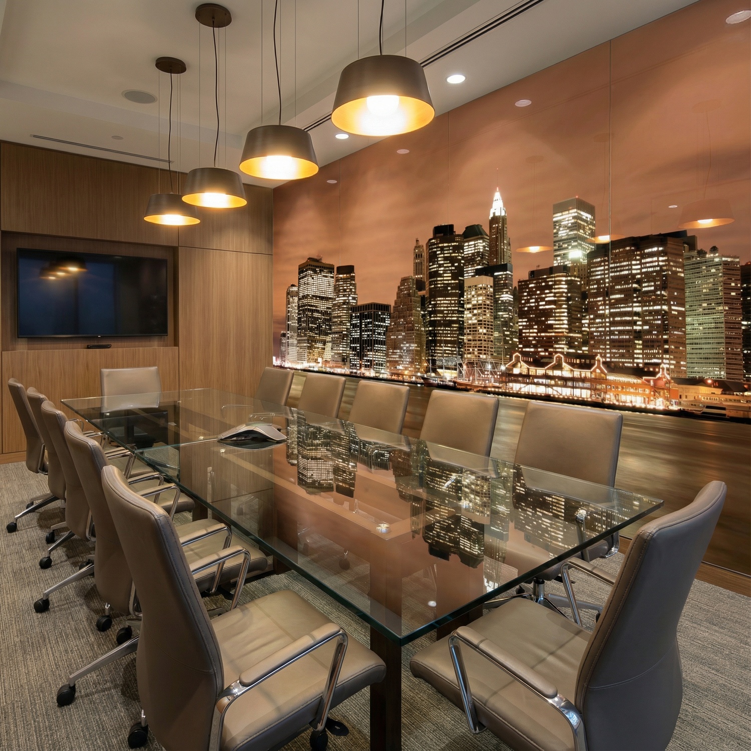 Fotomurali : Skyline di New York di notte