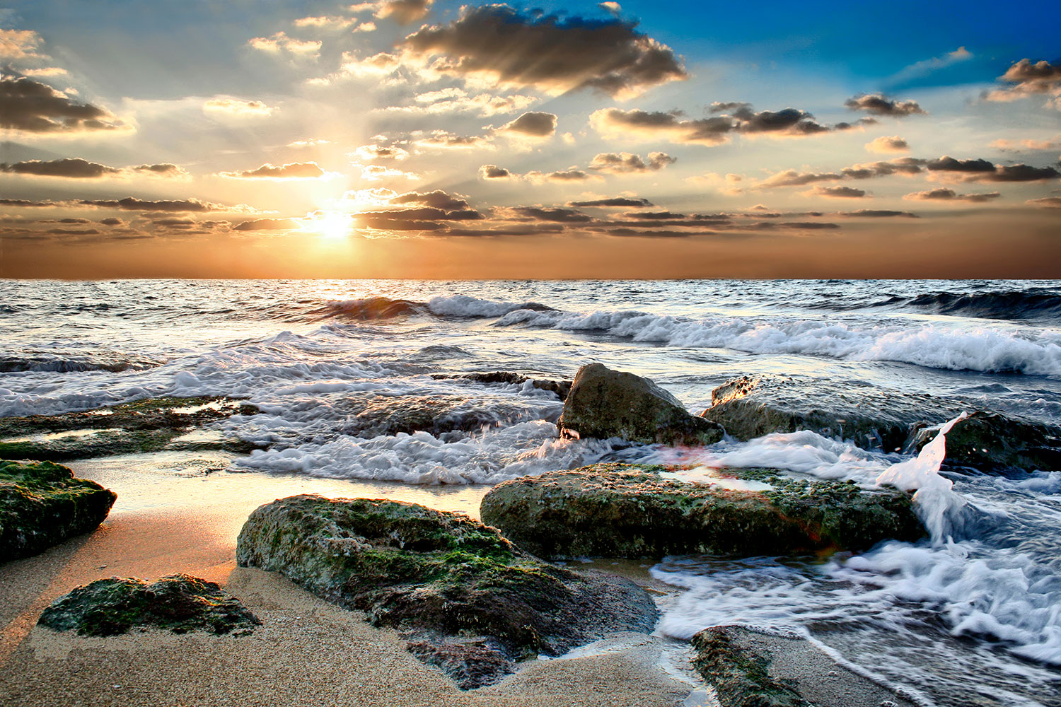 Fotomurali : Onde tra le rocce