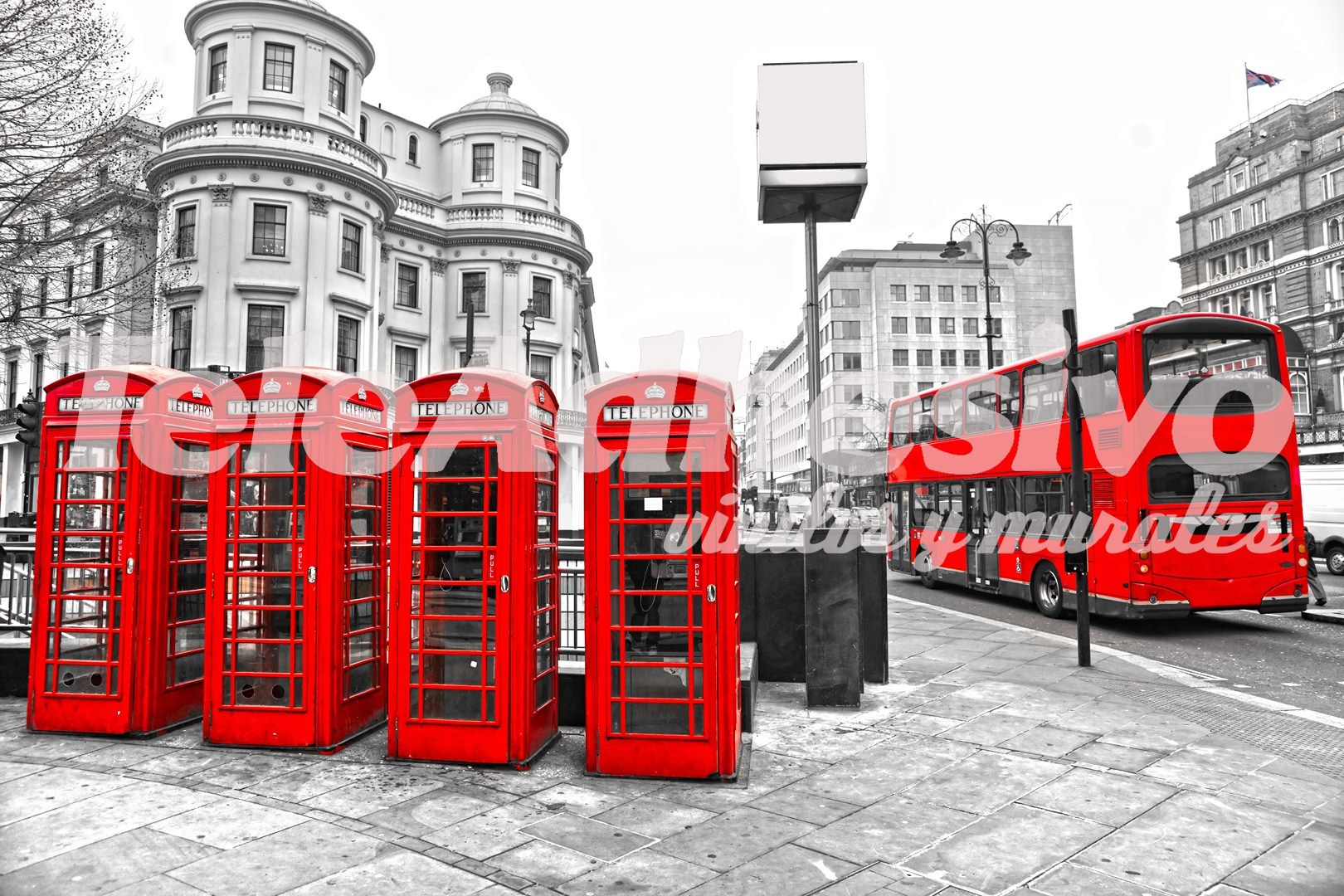 Fotomurali : Londra in rosso