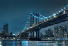 Fotomurali : Brooklyn con luci blu 3