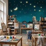 Fotomurali : Gatto sul tetto 12