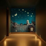 Fotomurali : Gatto sul tetto 13