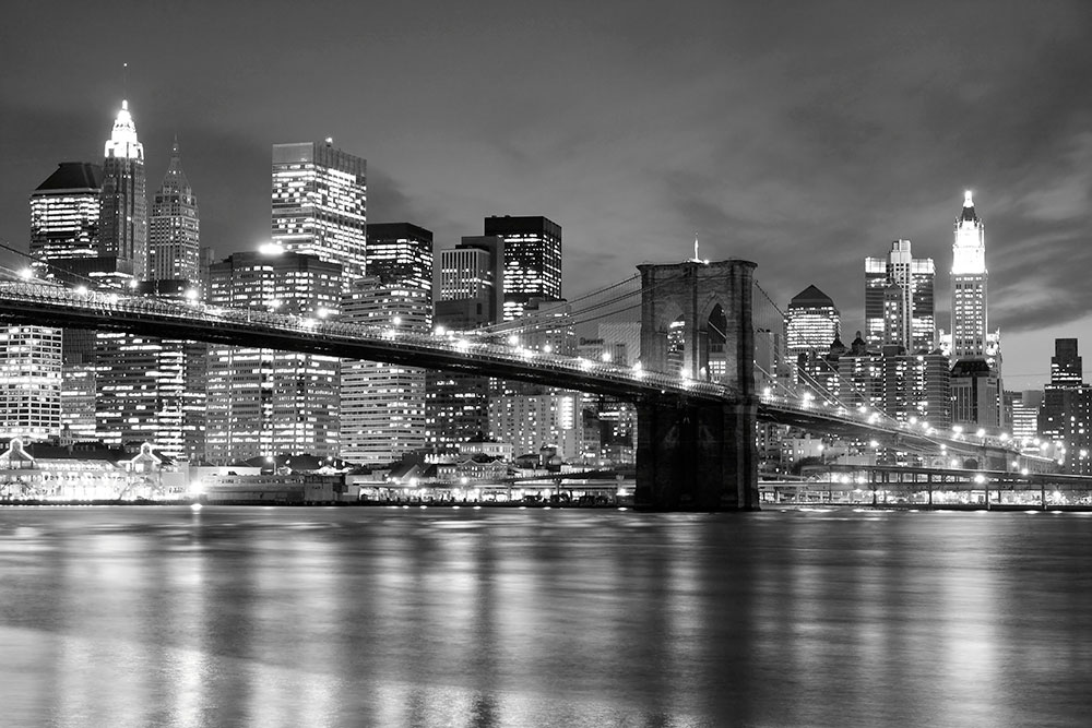 Fotomurali : Ponte di Brooklyn in bianco e nero