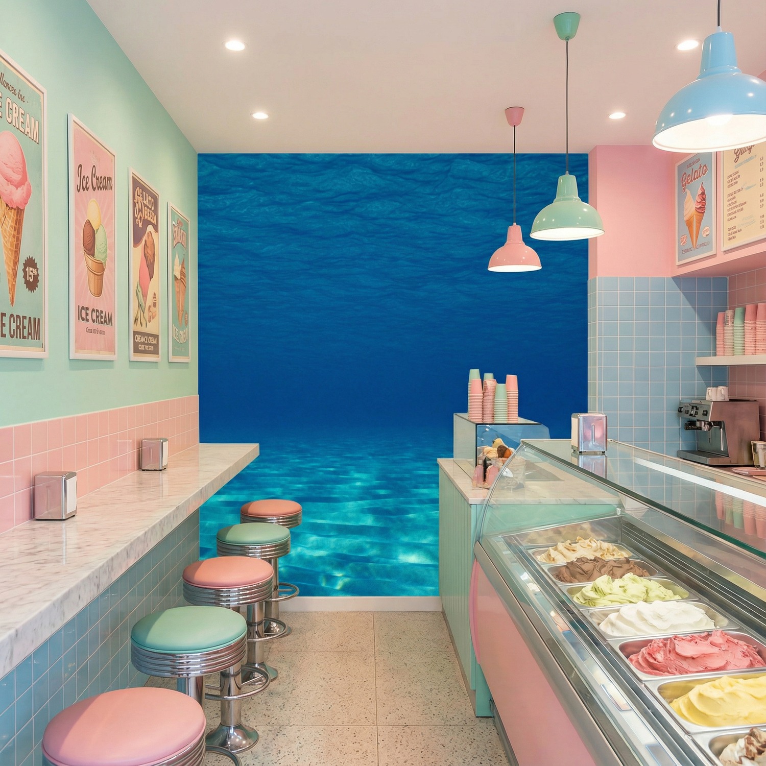 Fotomurali : Profondit&agrave; marine