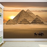 Fotomurali : Piramidi di Giza all'alba 3