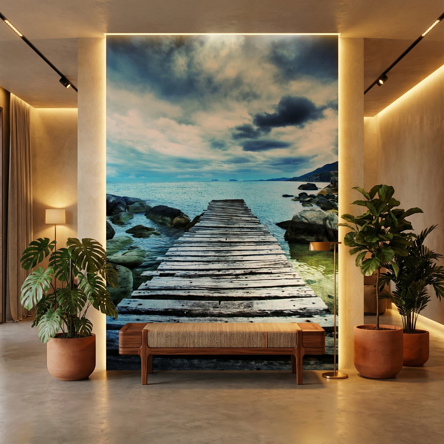 Fotomurali : Passerella tra le rocce