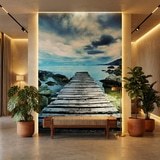 Fotomurali : Passerella tra le rocce 17