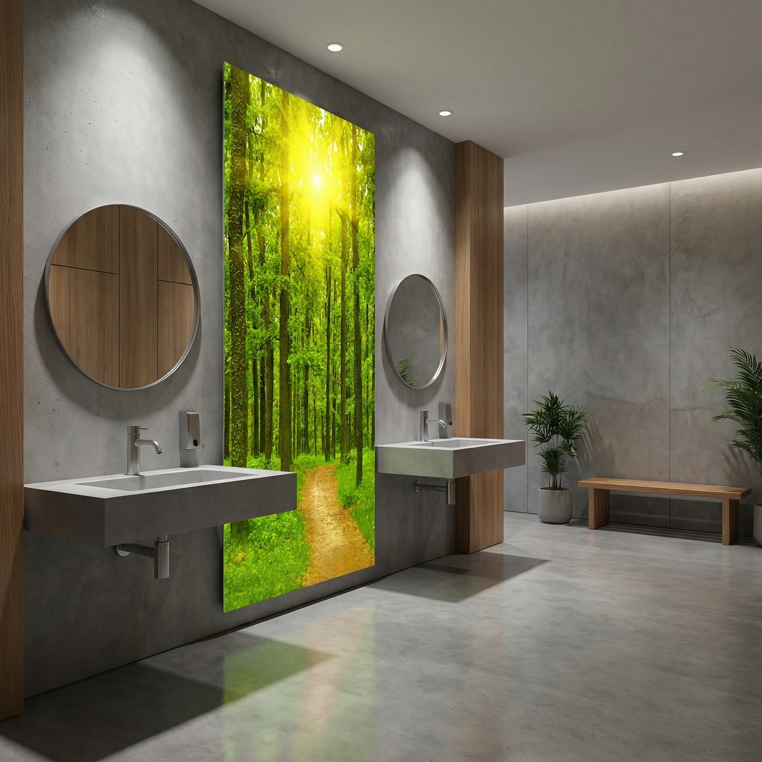 Fotomurali : Tramonto nella foresta