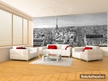 Fotomurali : Panoramica di Parigi in bianco e nero 2