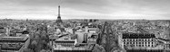Fotomurali : Panoramica di Parigi in bianco e nero 3