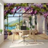 Fotomurali : Terrazza mediterranea con vista sul mare 12