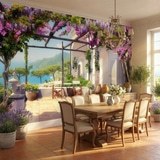 Fotomurali : Terrazza mediterranea con vista sul mare 13