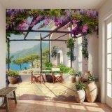 Fotomurali : Terrazza mediterranea con vista sul mare 5