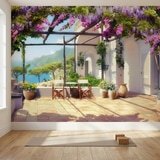 Fotomurali : Terrazza mediterranea con vista sul mare 6