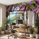 Fotomurali : Terrazza mediterranea con vista sul mare 9