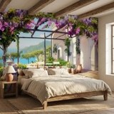 Fotomurali : Terrazza mediterranea con vista sul mare 10