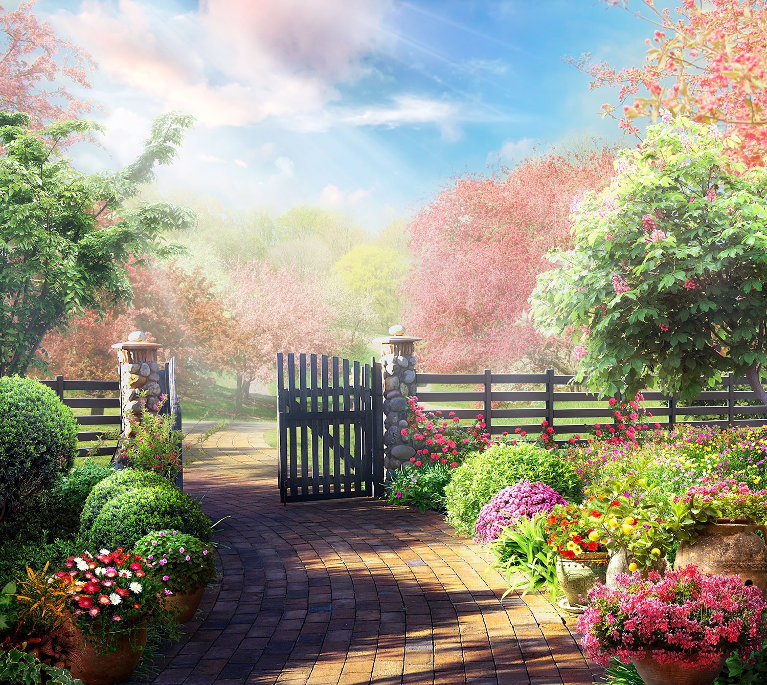 Fotomurali : L'ingresso al giardino naturale