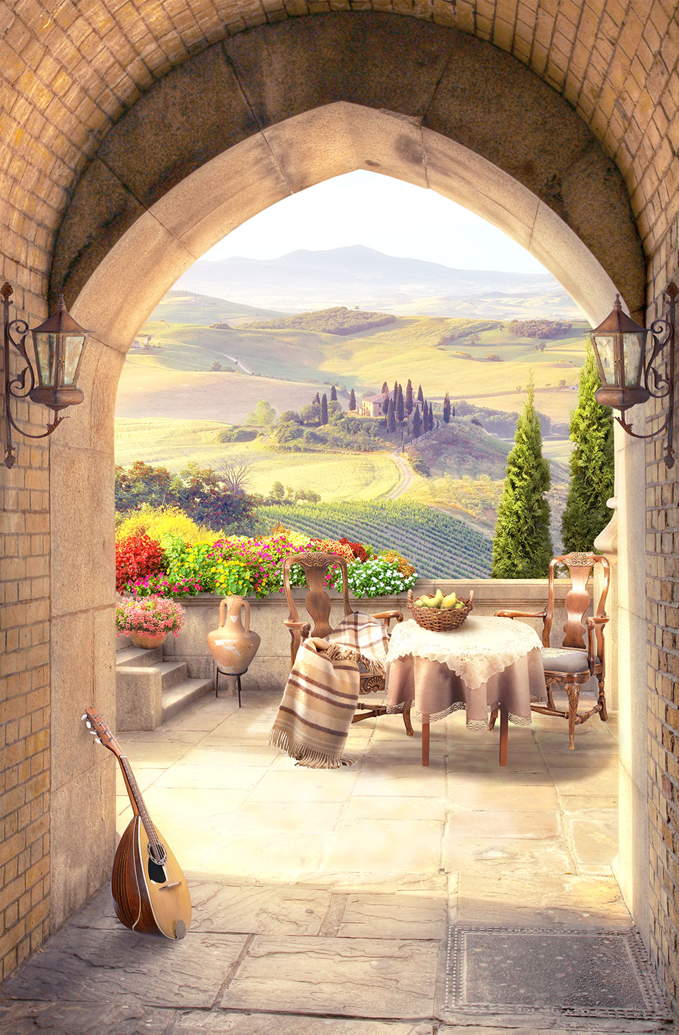 Fotomurali : Arco a sesto acuto in casa di campagna