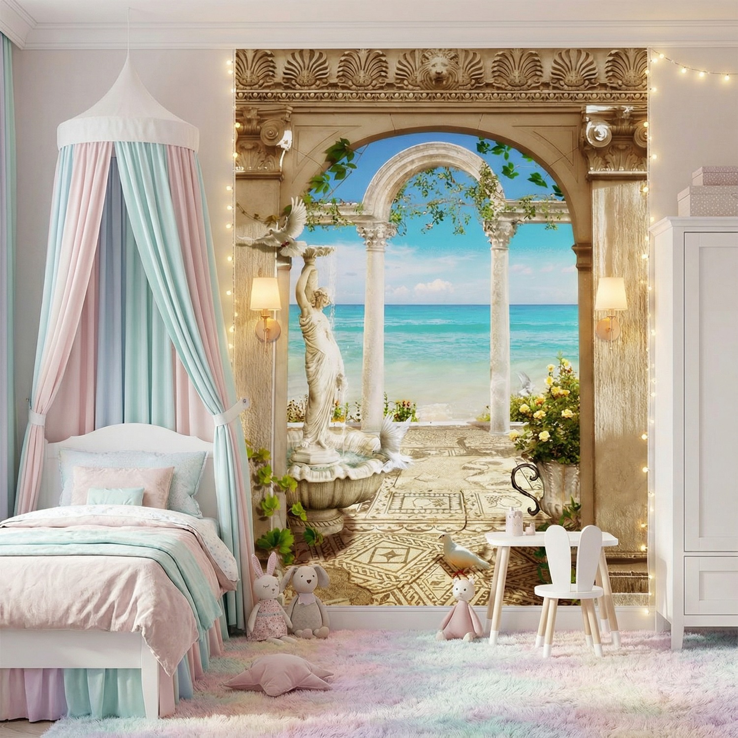 Fotomurali : Archi con vista sul mare