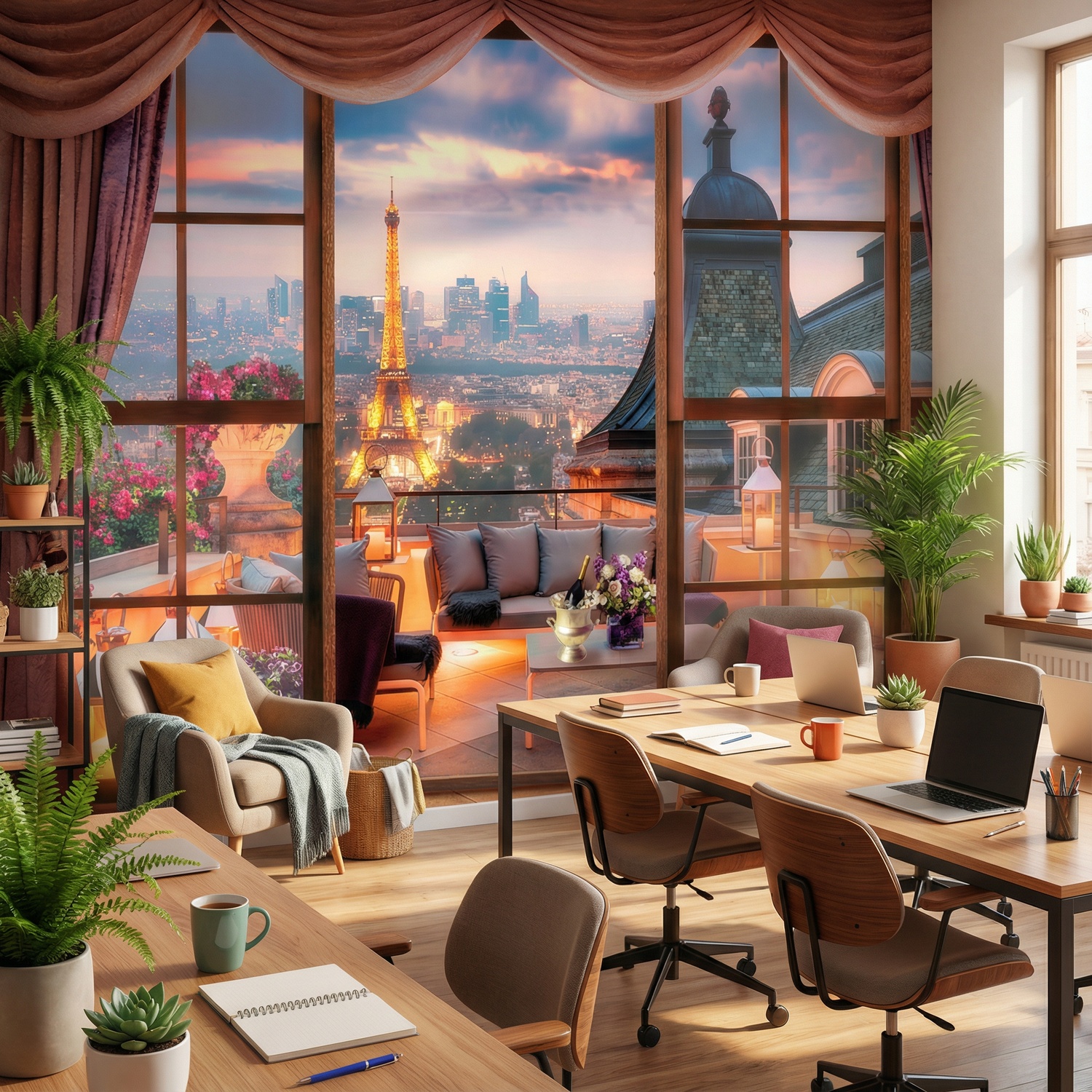 Fotomurali : Vista della Torre Eiffel