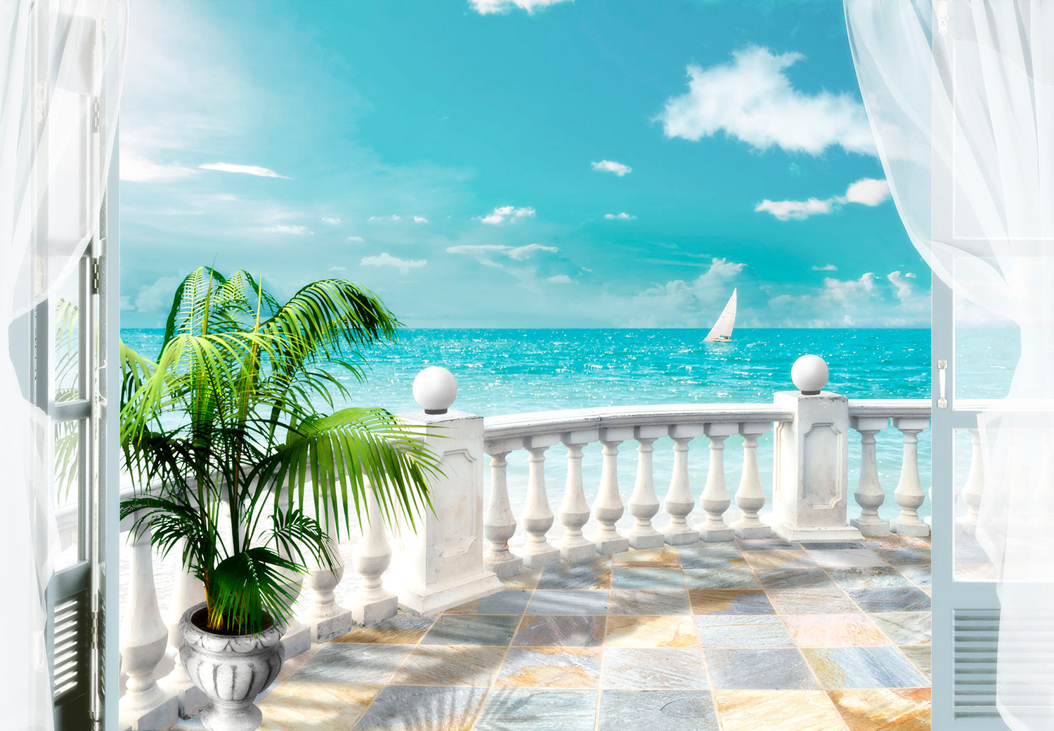 Fotomurali : Terrazza sul mare