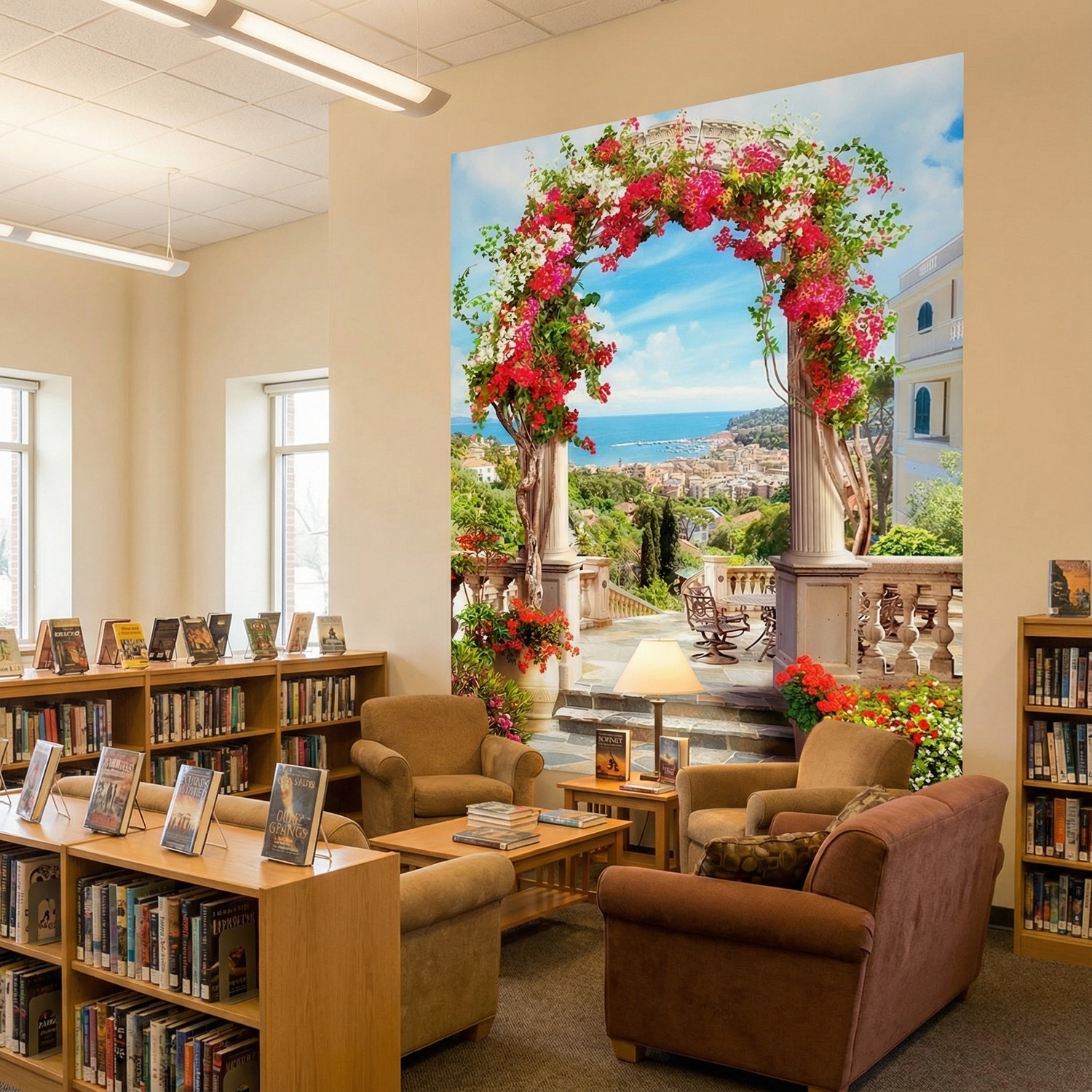 Fotomurali : Arco floreale alla costa