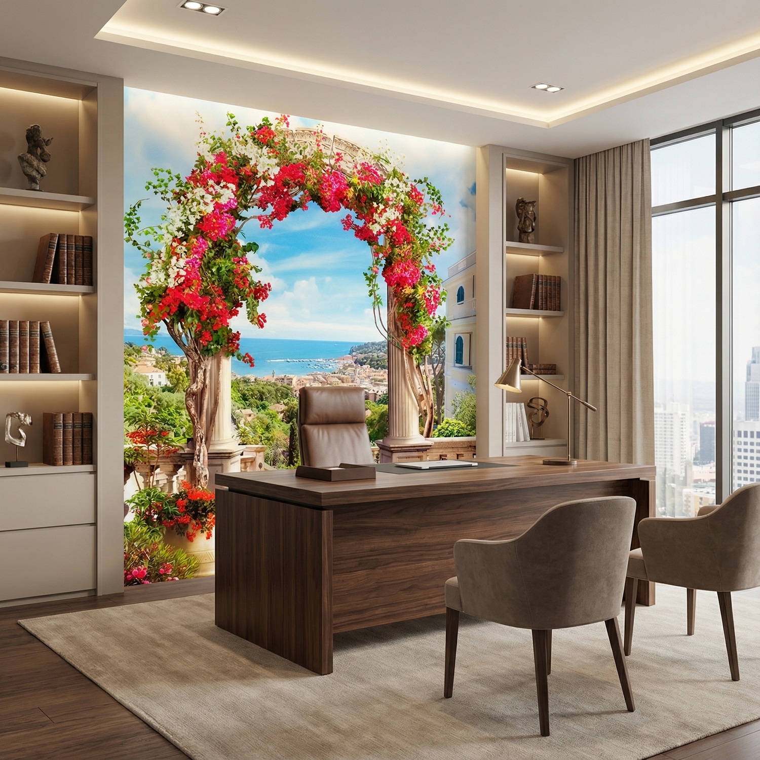 Fotomurali : Arco floreale alla costa