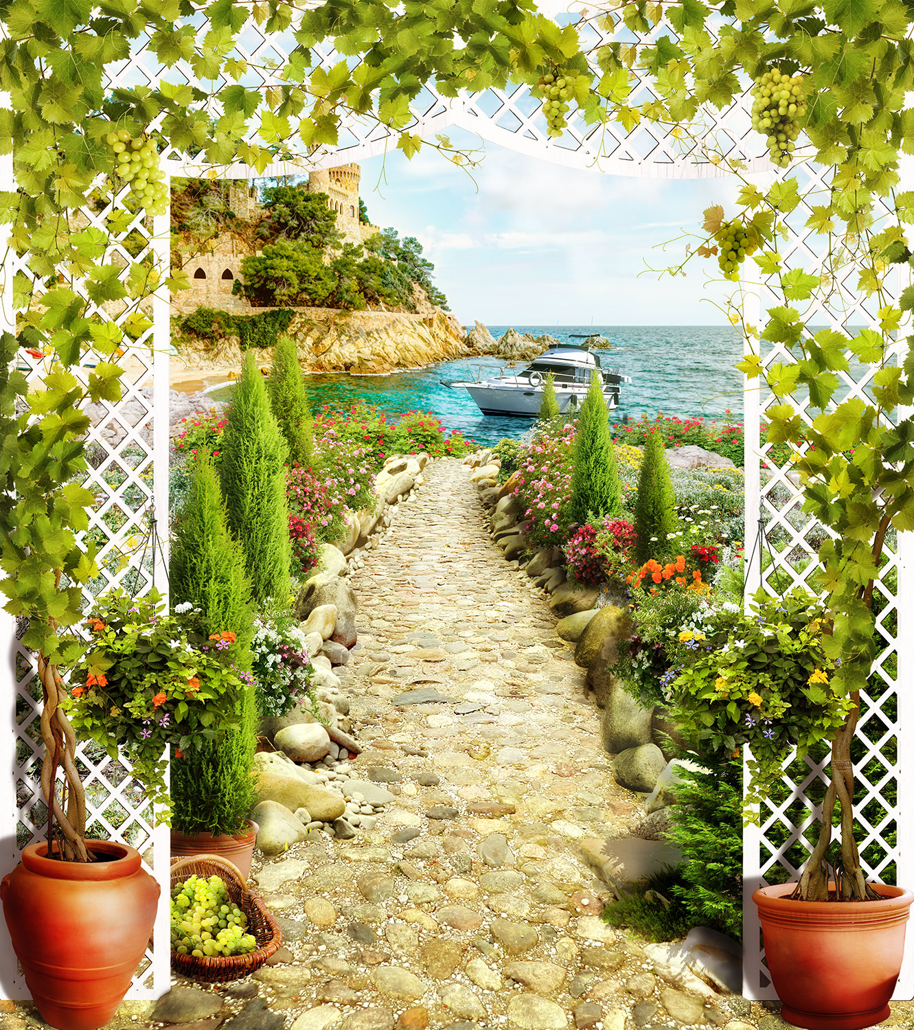 Fotomurali : Giardino mediterraneo