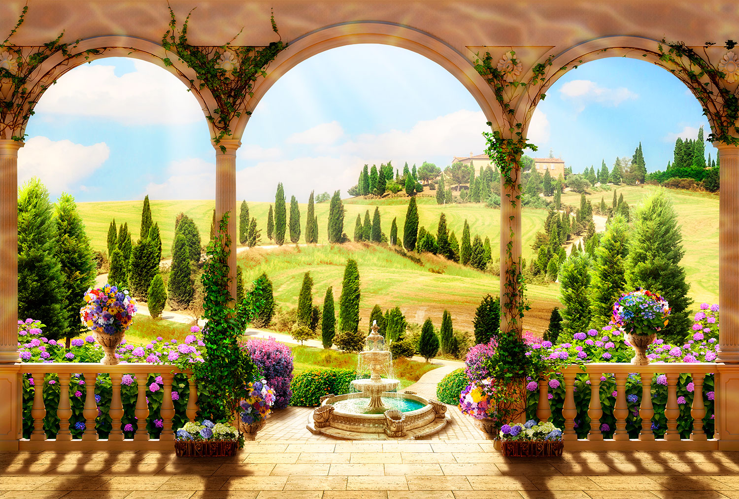 Fotomurali : Paesaggio del paese