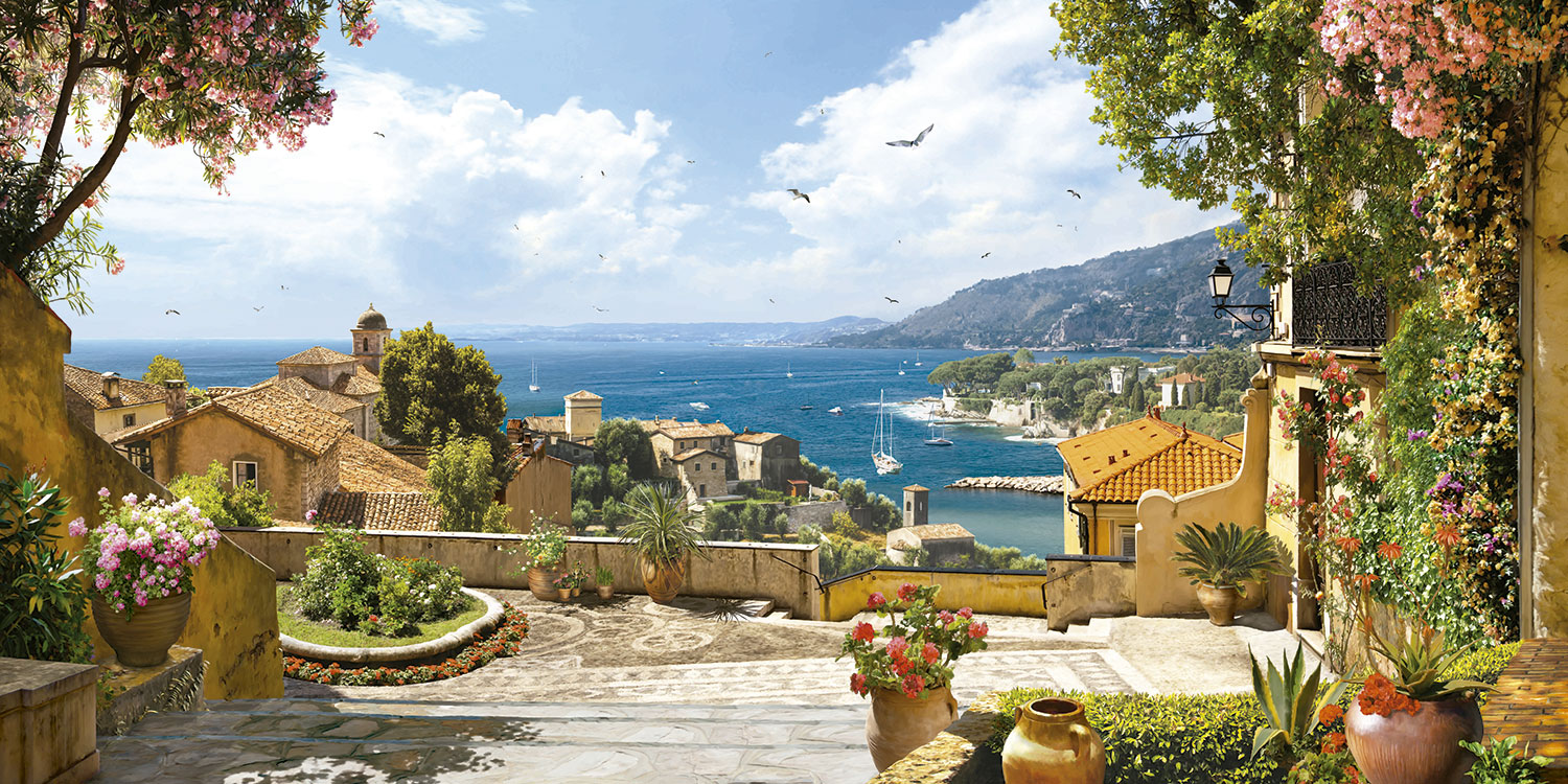 Fotomurali : citt&agrave; di mare terrazzo