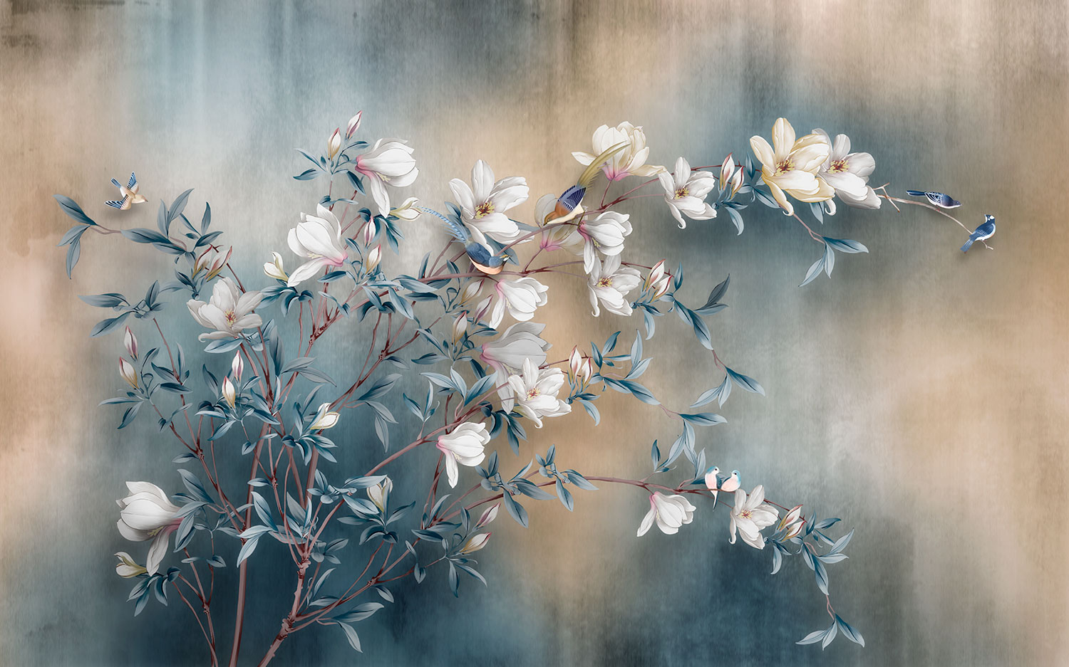 Fotomurali : Fiori Bianchi