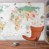 Fotomurali : Mappa del Mondo per Bambini 2