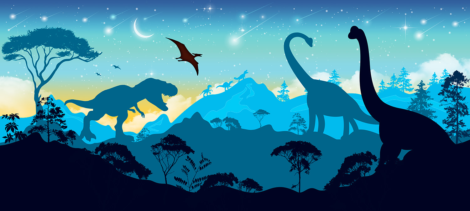 Fotomurali : Sagome di Dinosauro