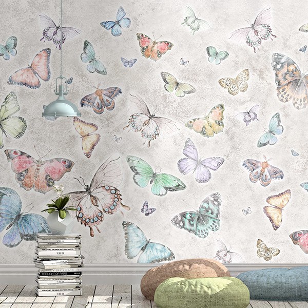 Fotomurali : Collage di Farfalle