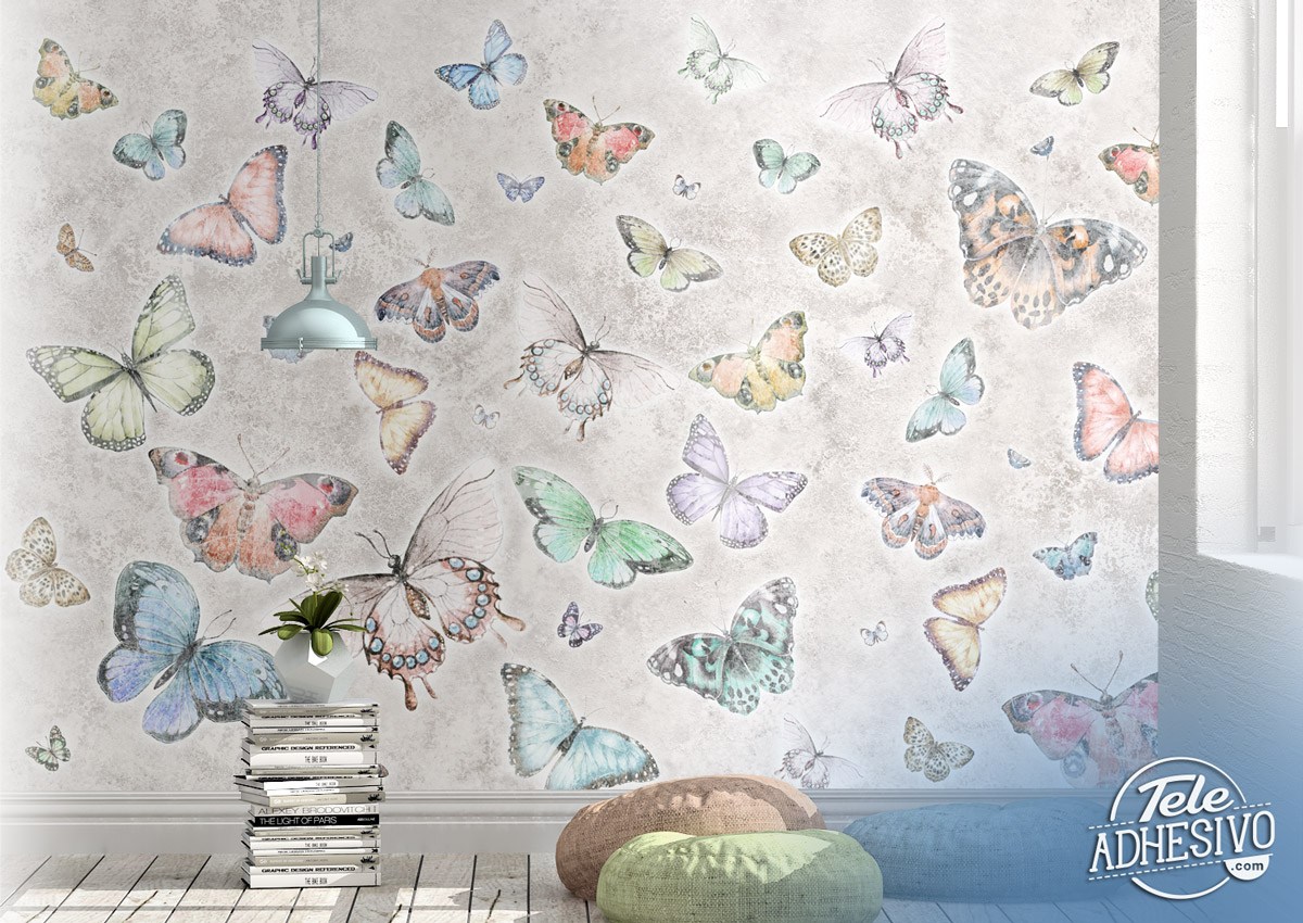 Fotomurali : Collage di Farfalle