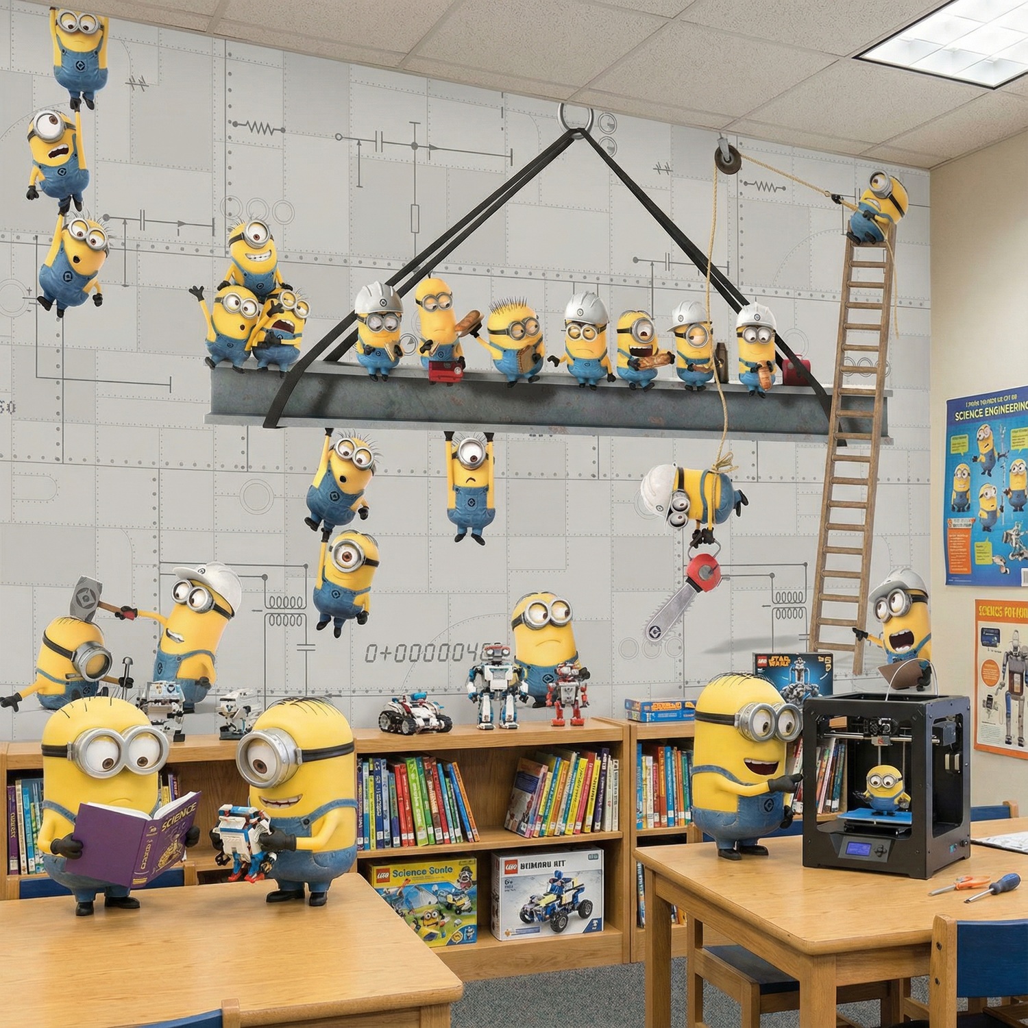 Fotomurali : Minions al Lavoro