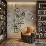 Fotomurali : Progetto del Millennium Falcon 2