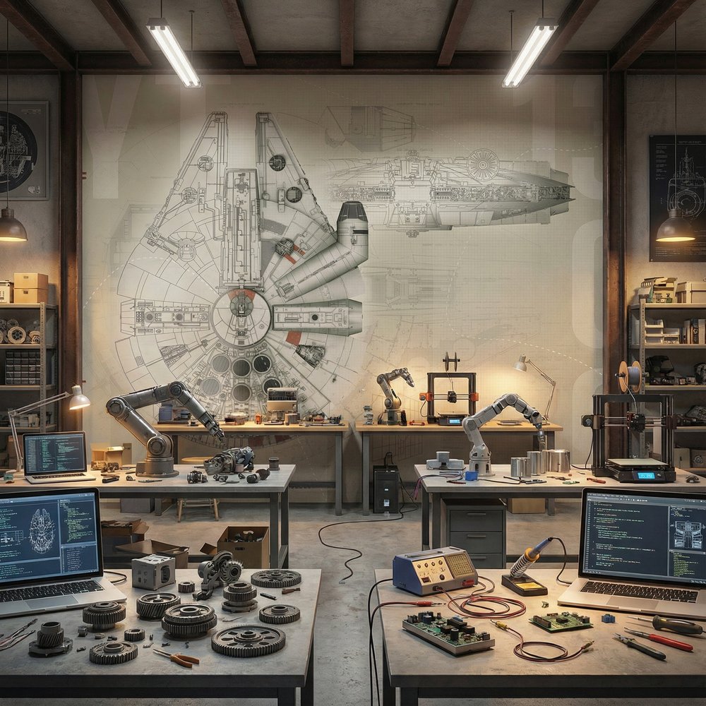 Fotomurali : Progetto del Millennium Falcon